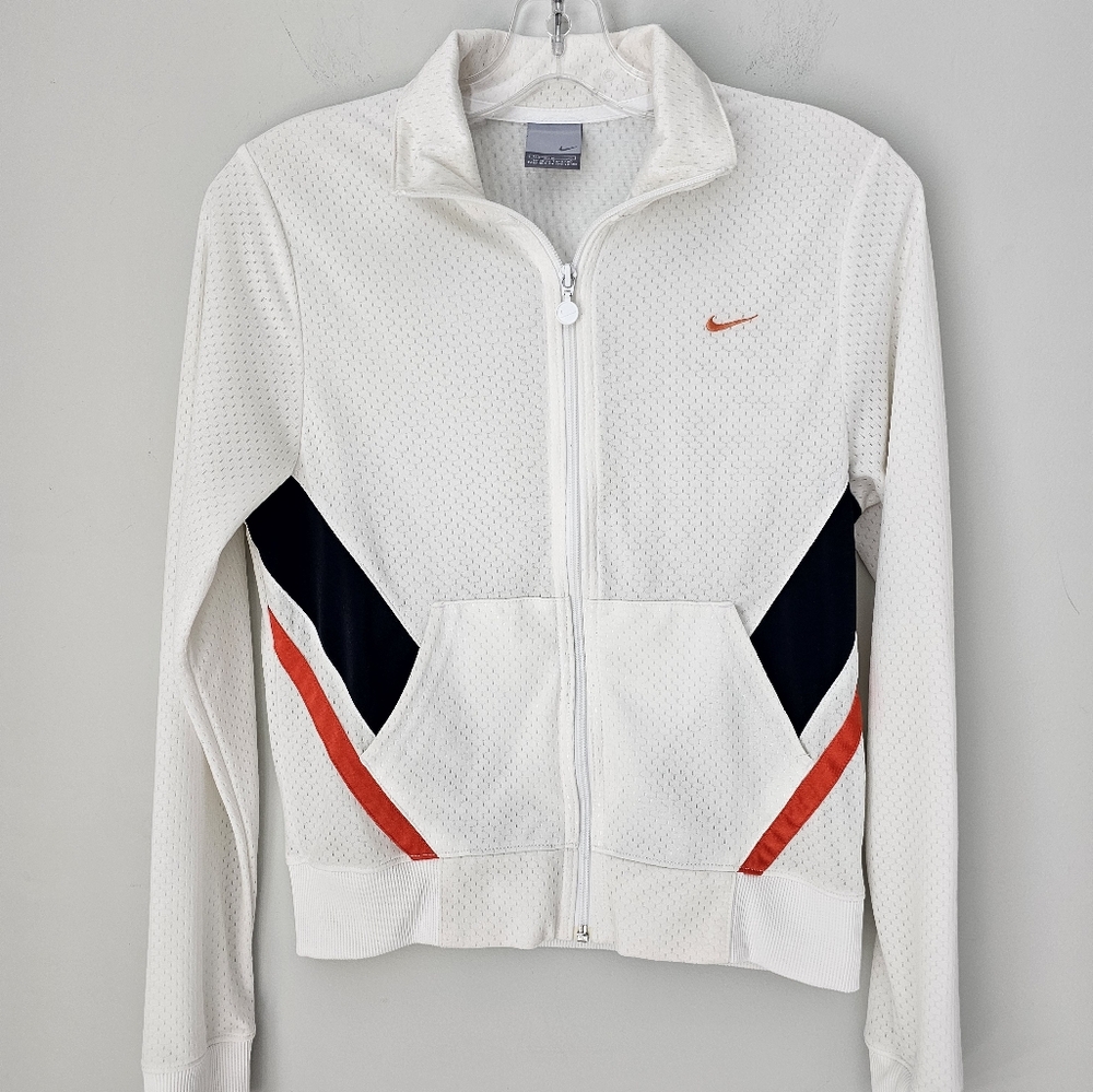 Vintage Nike Track Jacket Lightweight Full zip Woman's size 8-10 Nylon - Picture 16 of 16